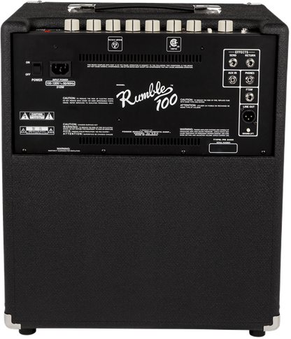 Fender Rumble 100 (V3), 120V, Black/Silver - CBN Music Warehouse