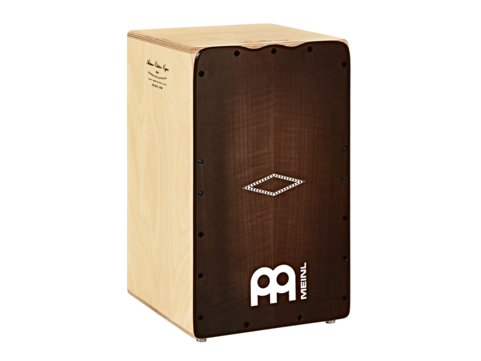 Meinl AESLEYB Cajon Artisan Soleà Line, Ebony Burst Frontplate - CBN Music Warehouse
