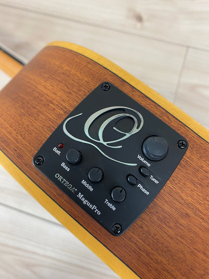 Ortega Family Series RCE125SN Thinline Acoustic-Electric Classical Guitar - CBN Music Warehouse