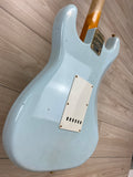 Fender Custom Shop 62 Journeyman Limited Edition Stratocaster Relic Aged Sonic Blue with Gold Hardware - CBN Music Warehouse