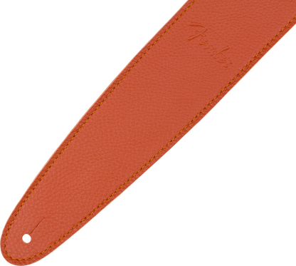 Fender Limited Leather Strap, Tangerine - CBN Music Warehouse