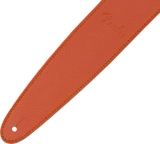 Fender Limited Leather Strap, Tangerine - CBN Music Warehouse