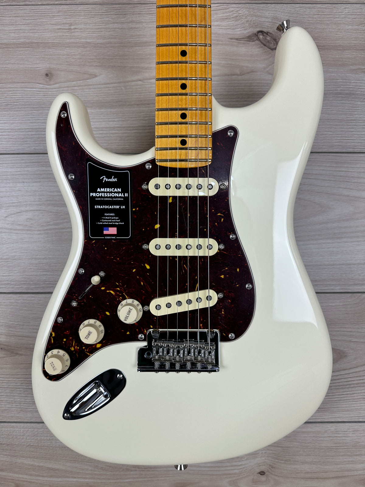Fender American Professional II Stratocaster Left-Hand, Olympic White - CBN Music Warehouse