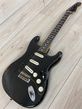 Fender Custom Shop Limited Edition Dual-Mag II Strat Relic Electric Guitar - Aged Black Over 3 Color Sunburst - CBN Music Warehouse