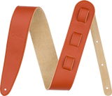Fender Limited Leather Strap, Tangerine - CBN Music Warehouse