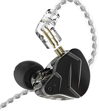 KZ ZSN PRO X Dual Driver 1BA+1DD Hybrid Metal In-Ear Monitor Earbuds - No Mic Black - CBN Music Warehouse