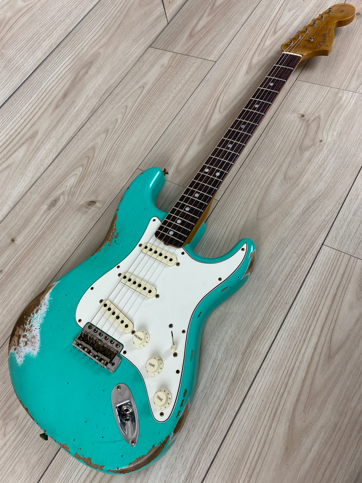 Fender Custom Shop 1967 Stratocaster Heavy Relic Aged, Sea Foam Green - CBN Music Warehouse