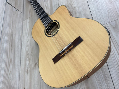 Ortega Family Series RCE125SN Thinline Acoustic-Electric Classical Guitar - CBN Music Warehouse