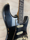 Fender Custom Shop Limited Edition Dual-Mag II Strat Relic Electric Guitar - Aged Black Over 3 Color Sunburst - CBN Music Warehouse