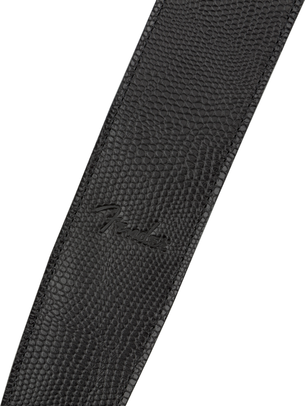 Fender Limited Leather Guitar Strap, Lizard (Black)