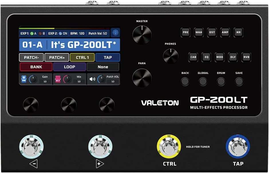Valeton GP-200LT Multi-Effect Pedal for Electric Guitar - CBN Music Warehouse