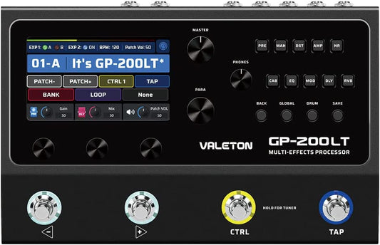 Valeton GP-200LT Multi-Effect Pedal for Electric Guitar - CBN Music Warehouse