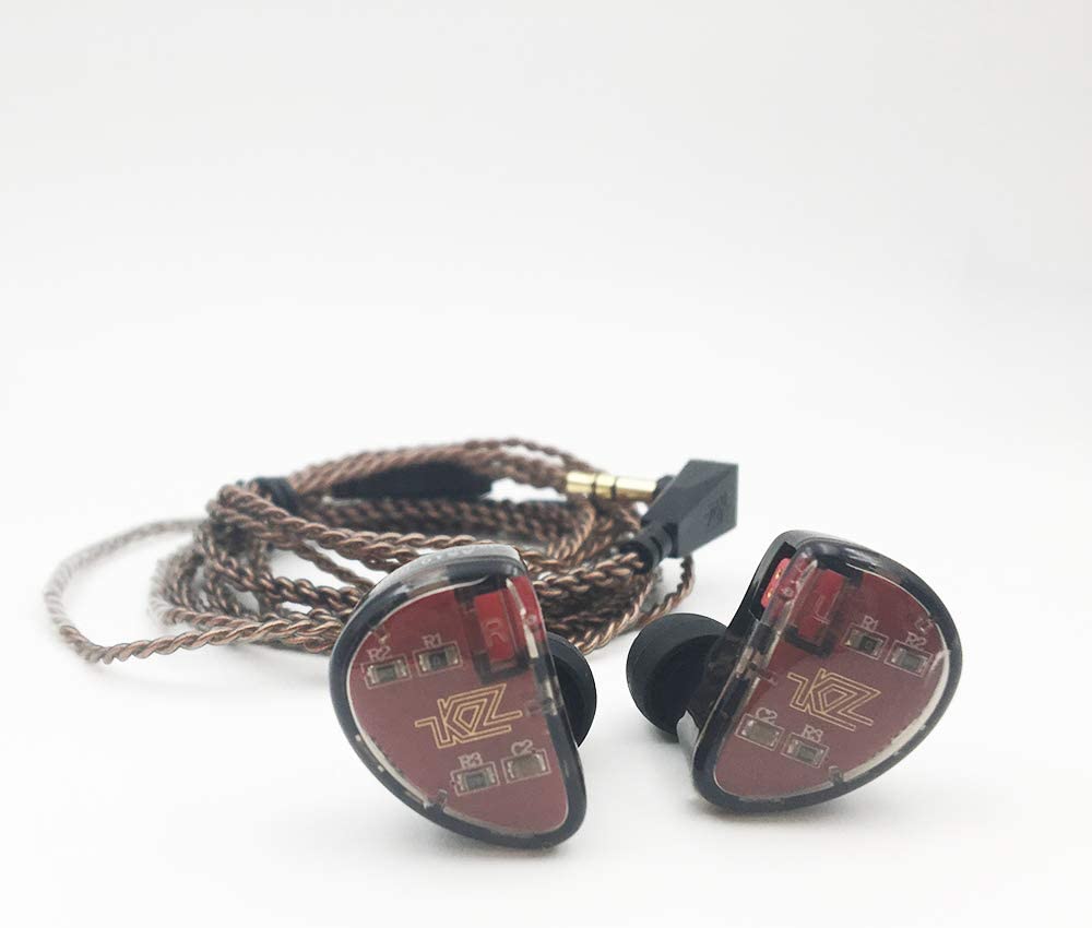 KZ AS10 IEM 5 Balanced Armature Driver Earphone, Stereo HiFi in Ear Monitor Headphone Musician Headset (No Microphone, Black) - CBN Music Warehouse