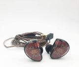 KZ AS10 IEM 5 Balanced Armature Driver Earphone, Stereo HiFi in Ear Monitor Headphone Musician Headset (No Microphone, Black) - CBN Music Warehouse