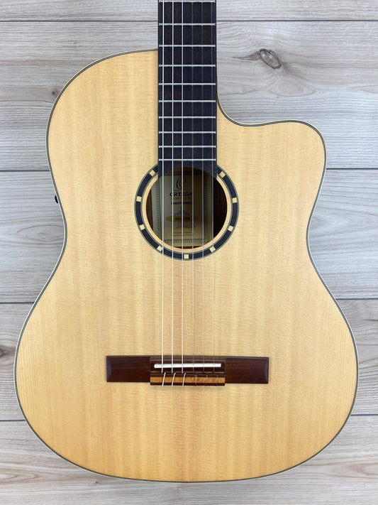Ortega Family Series RCE125SN Thinline Acoustic-Electric Classical Guitar - CBN Music Warehouse
