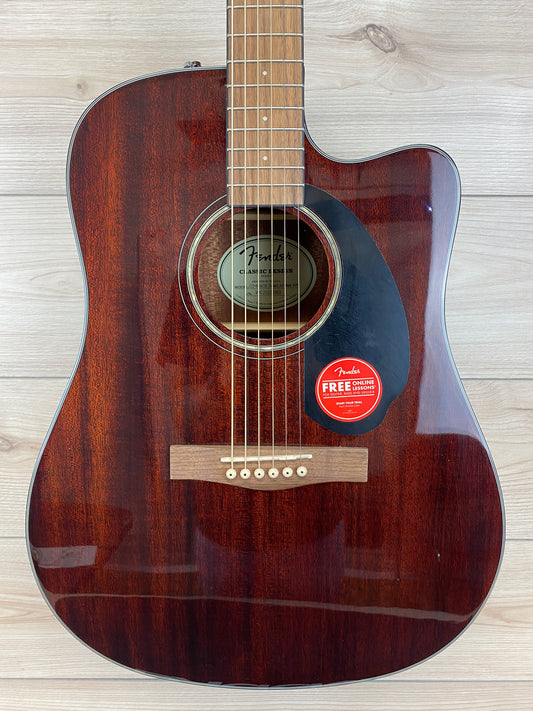 OPEN BOX - Fender CD-60SCE Dreadnought Acoustic-Electric Guitar All Mahogany - CBN Music Warehouse