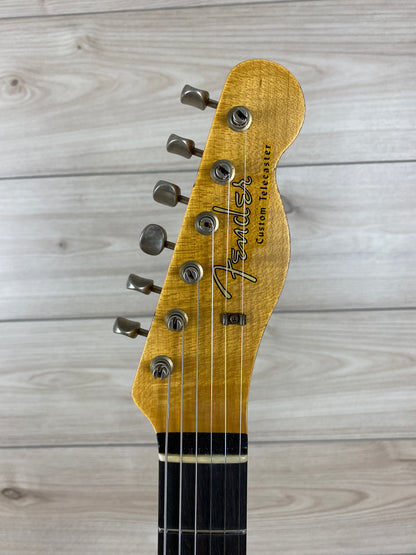 Fender Custom Shop 1960 Telecaster Custom Relic Electric Guitar Aged Lake Placid Blue over 3-Color Sunburst