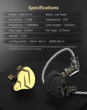KZ ZSN PRO X Dual Driver 1BA+1DD Hybrid Metal In-Ear Monitor Earbuds - No Mic, Gold - CBN Music Warehouse