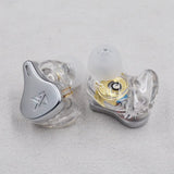 KZ DQ6 In Ear Earbuds HiFi Bass Earphone with Detachable Tangle-Free Cable 2Pin (No Mic, Gray)