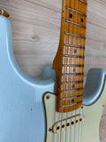 Fender Custom Shop 62 Journeyman Limited Edition Stratocaster Relic Aged Sonic Blue with Gold Hardware - CBN Music Warehouse