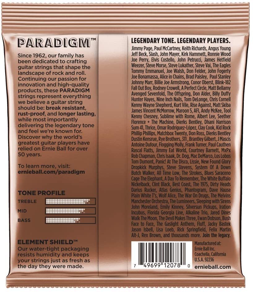 Ernie Ball Paradigm Phosphor Bronze Medium Light Acoustic Guitar Strings - 12-54 - CBN Music Warehouse