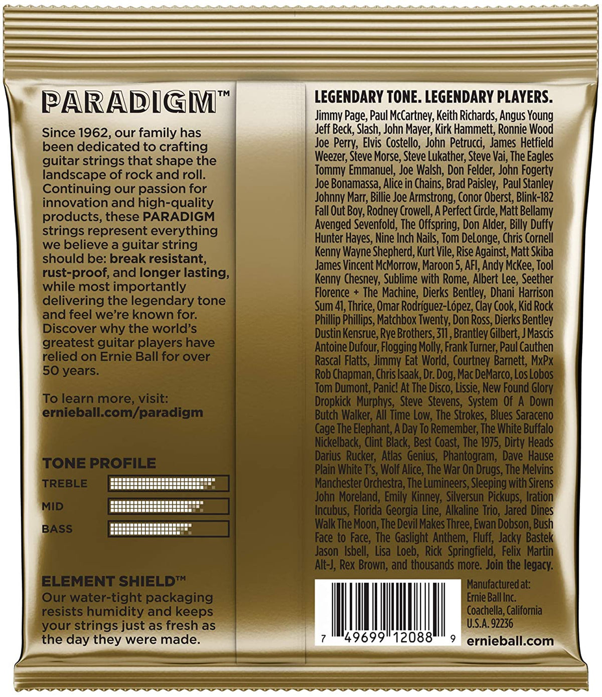 Ernie Ball Paradigm 80/20 Bronze Light Acoustic Guitar Strings - 11-52 - CBN Music Warehouse
