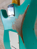 Fender Custom Shop 1967 Stratocaster Heavy Relic Aged, Sea Foam Green - CBN Music Warehouse