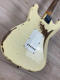 Fender Custom Shop 1967 Stratocaster Heavy Relic Electric Guitar Aged Vintage White
