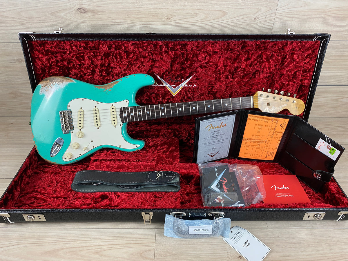 Fender Custom Shop 1967 Stratocaster Heavy Relic Aged, Sea Foam Green - CBN Music Warehouse