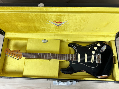 Fender Custom Shop Black Roasted Dual-Mag Strat Relic - Aged Black - CBN Music Warehouse