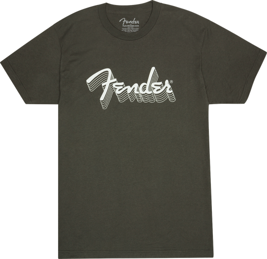 Fender Reflective Ink Logo T-Shirt, Charcoal, LARGE
