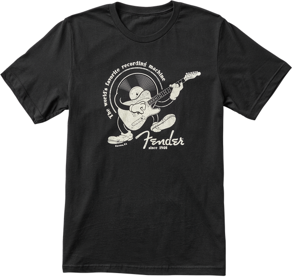 Fender Recording Machine T-Shirt, Black, Large
