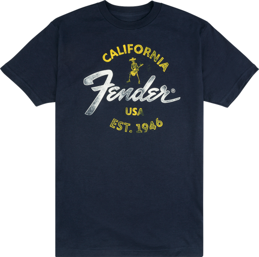 Fender Baja Blue T-Shirt, Blue, LARGE