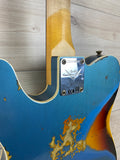 Fender Custom Shop 1960 Telecaster Custom Relic Electric Guitar Aged Lake Placid Blue over 3-Color Sunburst