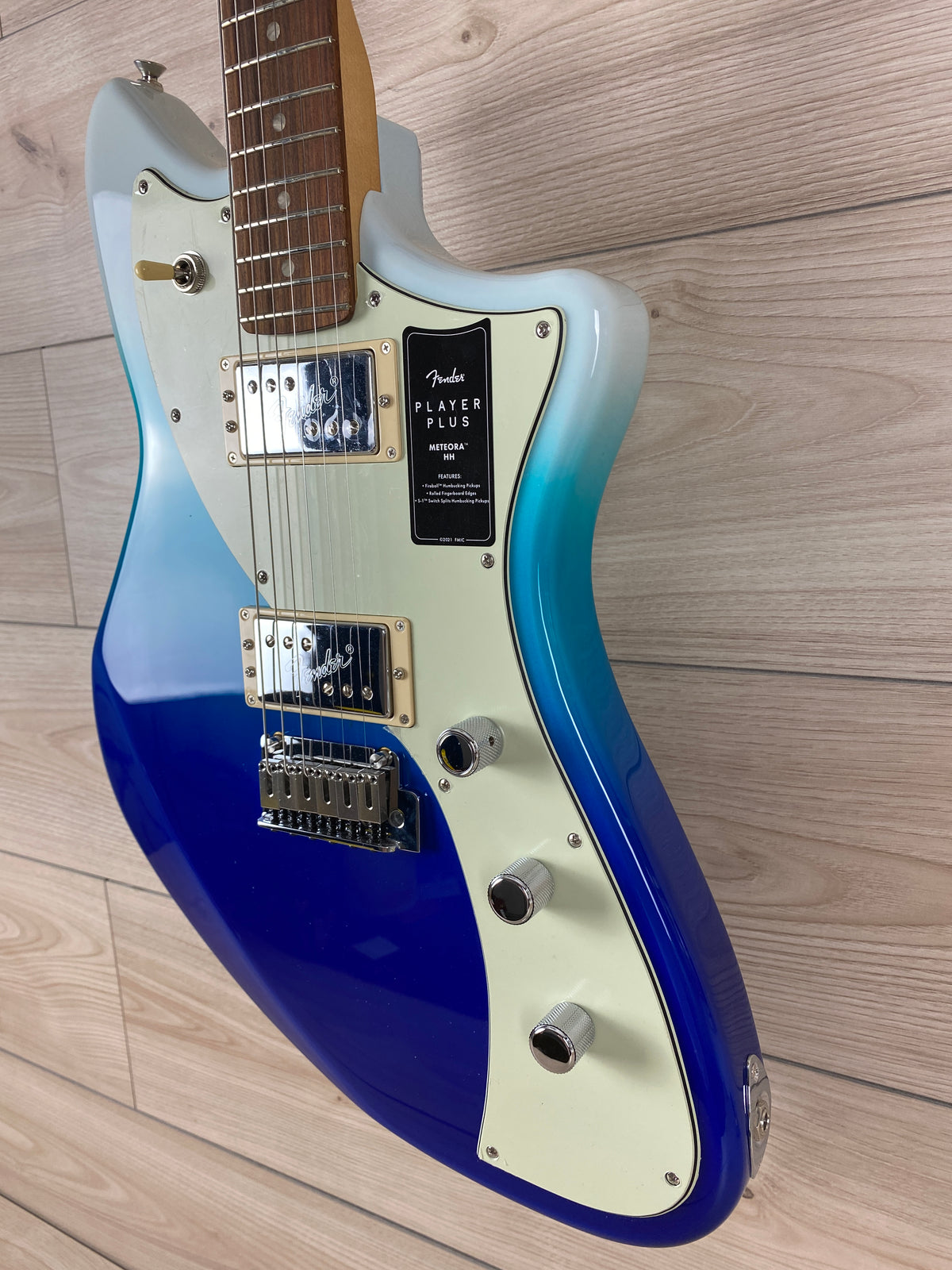 Fender Player Plus Meteora HH Electric Guitar, Belair Blue - CBN Music Warehouse