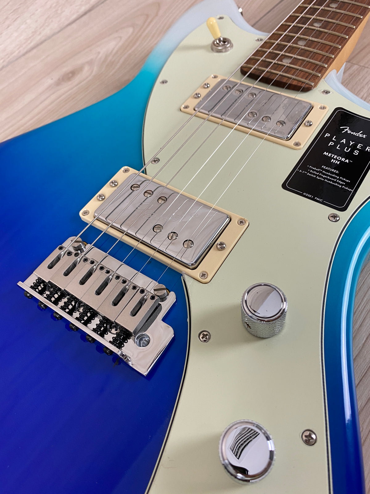 Fender Player Plus Meteora HH Electric Guitar, Belair Blue - CBN Music Warehouse