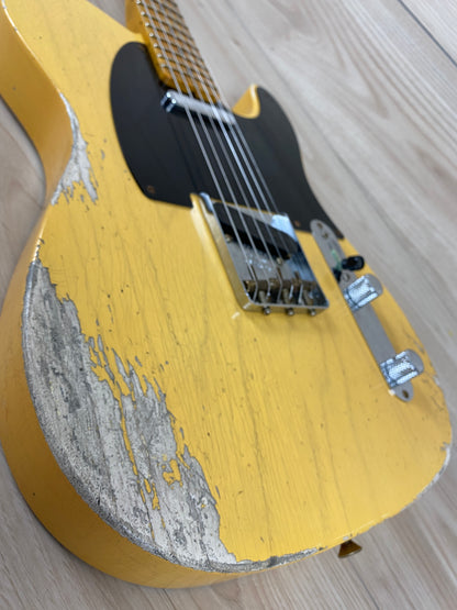 Fender Custom Shop Limited Edition '51 Telecaster Heavy Relic Maple Fingerboard Aged Nocaster Blonde - CBN Music Warehouse