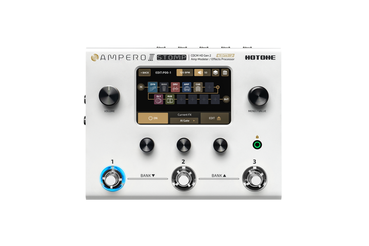 HOTONE Guitar Multi Effects Processor Pedal Ampero II Stomp - CBN Music Warehouse