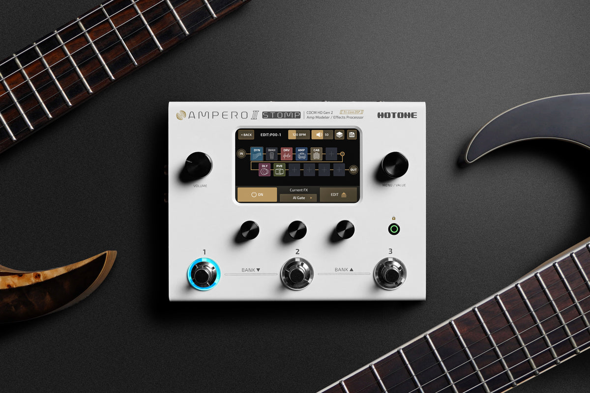 HOTONE Guitar Multi Effects Processor Pedal Ampero II Stomp - CBN Music Warehouse