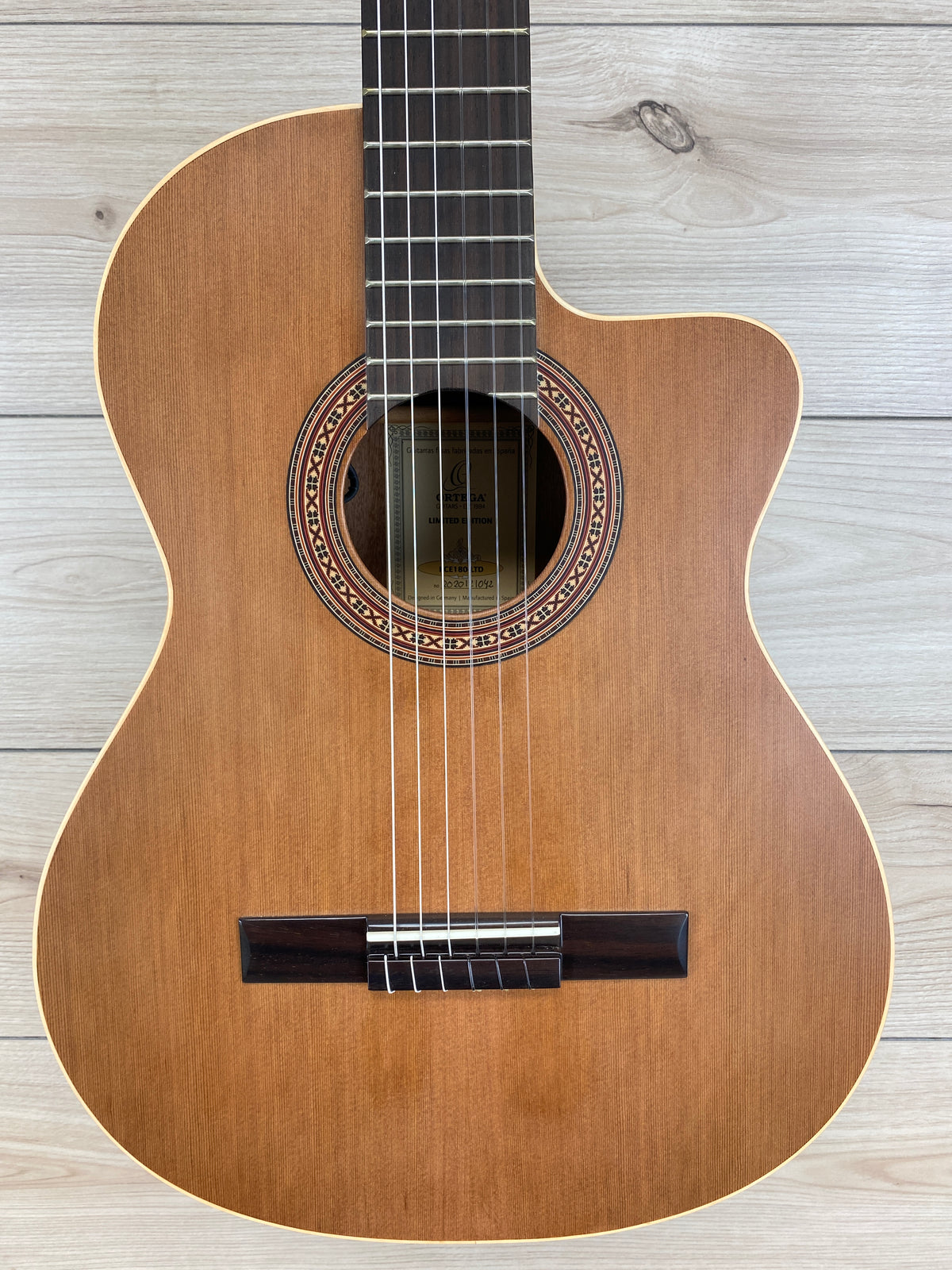 Ortega MADE IN SPAIN RCE180T-LTD Limited Edition Classical Acoustic Guitar with GIGBAG - CBN Music Warehouse