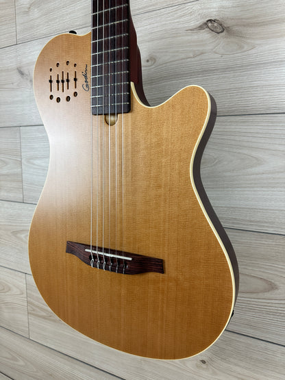 Godin 041756 MultiAc Nylon Grand Concert Encore Acoustic Electric Guitar – Natural