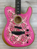 Fender American Acoustasonic limited Edition Telecaster, Pink Paisley - CBN Music Warehouse