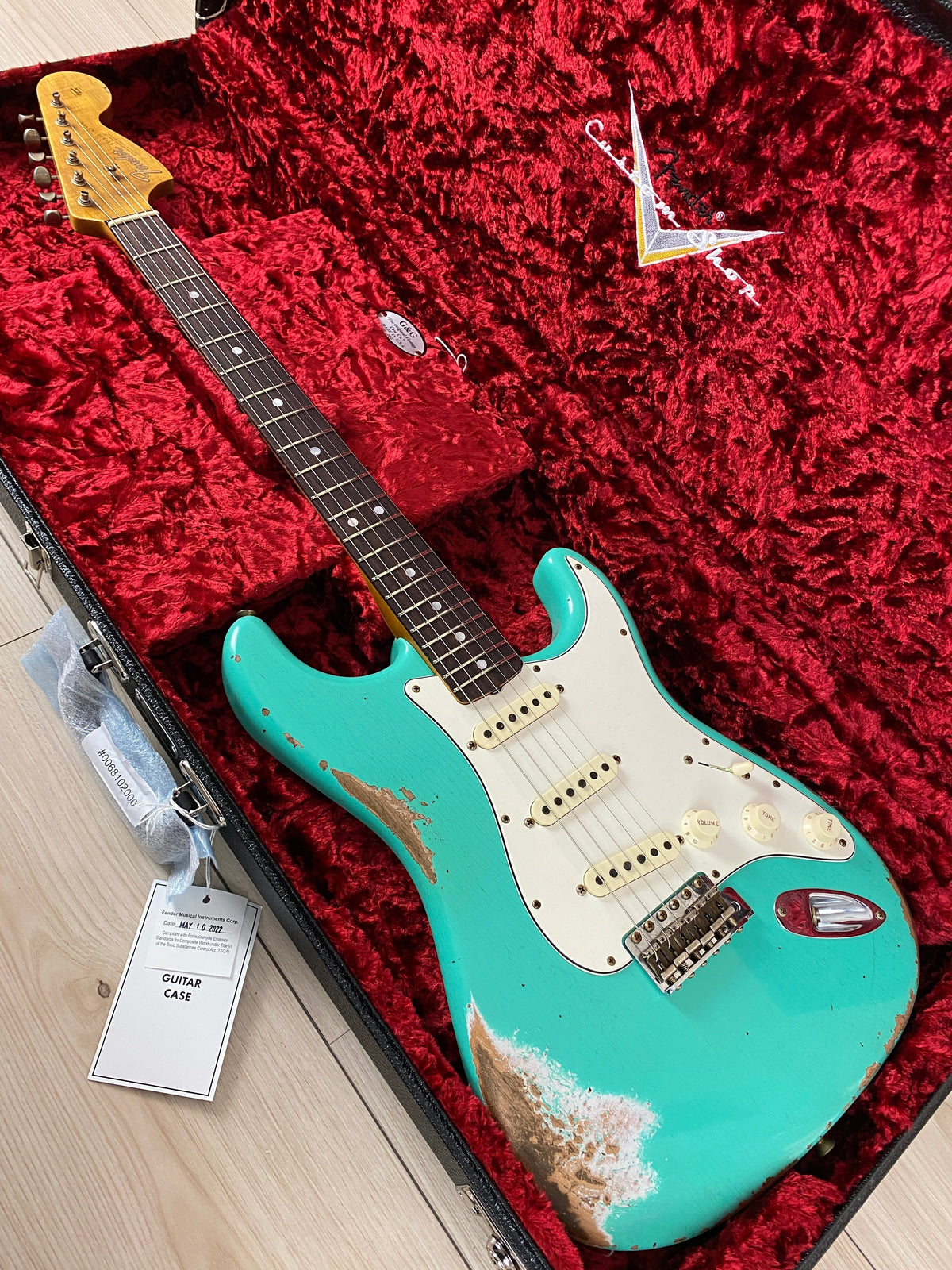 Fender Custom Shop 1967 Stratocaster Heavy Relic Aged, Sea Foam Green - CBN Music Warehouse