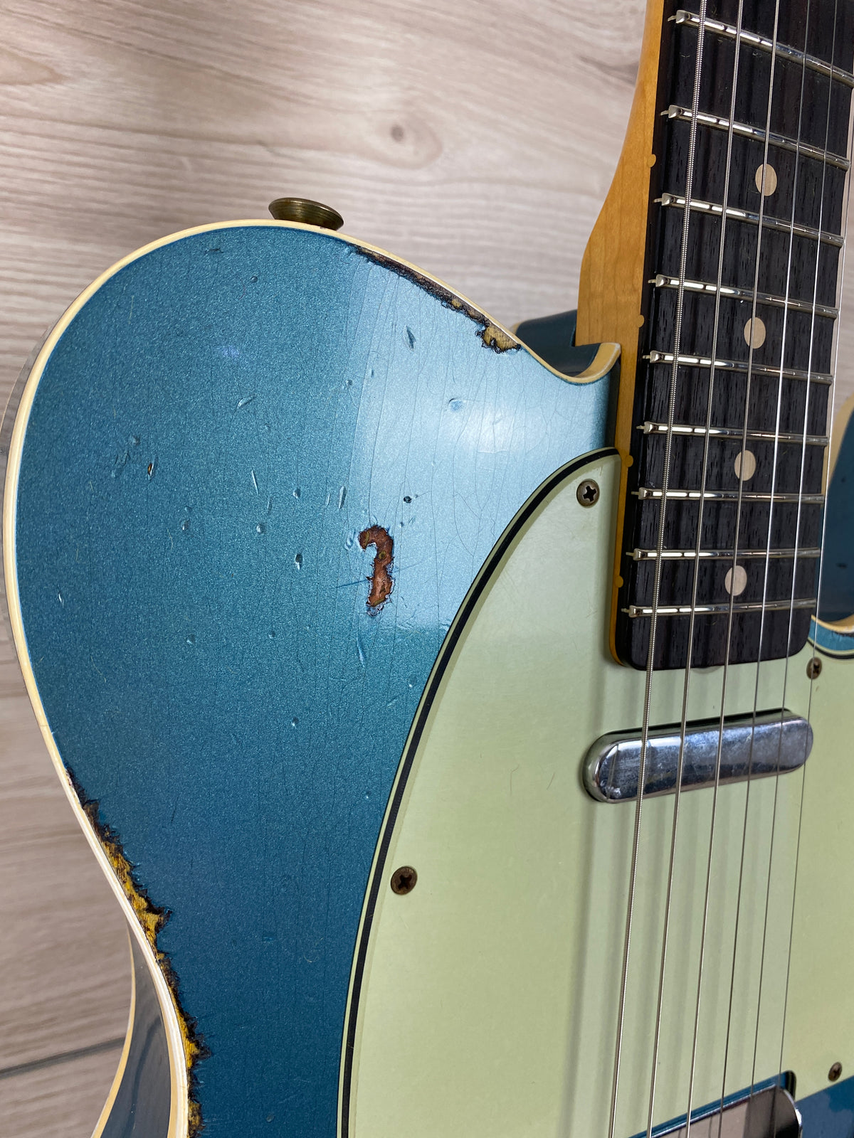 Fender Custom Shop 1960 Telecaster Custom Relic Electric Guitar Aged Lake Placid Blue over 3-Color Sunburst