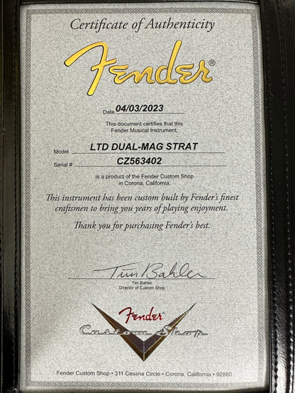 Fender Custom Shop Black Roasted Dual-Mag Strat Relic - Aged Black - CBN Music Warehouse