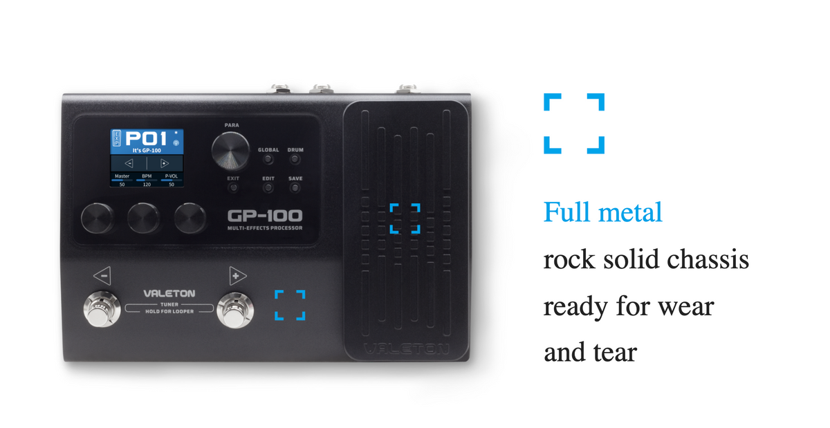 Valeton GP-100 Multi-Effects Processor Amp & Cab Sim Pedal and Interface - CBN Music Warehouse