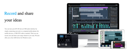 Valeton GP-100 Multi-Effects Processor Amp & Cab Sim Pedal and Interface - CBN Music Warehouse