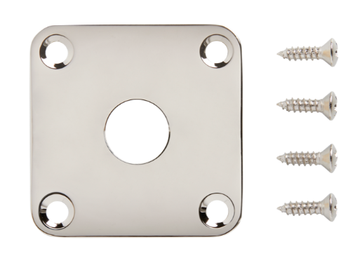 Gibson Genuine Parts Metal Jack Plate - Nickel - CBN Music Warehouse