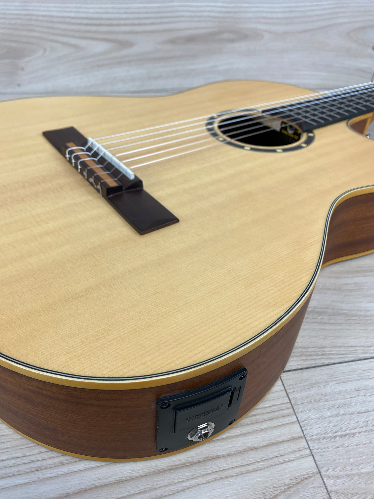 Ortega Family Series RCE125SN Thinline Acoustic-Electric Classical Guitar - CBN Music Warehouse