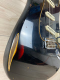 Fender Custom Shop Limited Edition Dual-Mag II Strat Relic Electric Guitar - Aged Black Over 3 Color Sunburst - CBN Music Warehouse